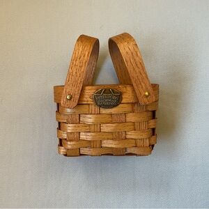 Vintage Peterboro Basket Company Small Basket Two Handles